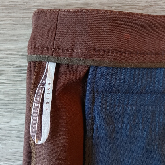 CELINE Chocolate Brown Cropped Dress Pants - Picture 13 of 13